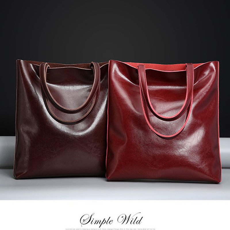 Cow Leather Bag Ladies Genuine - Women Hand Bags For Office recension och pris