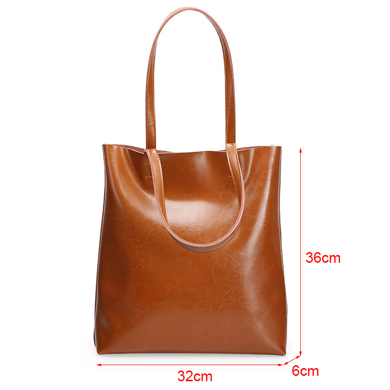 Cow Leather Bag Ladies Genuine - Women Hand Bags For Office recension och pris