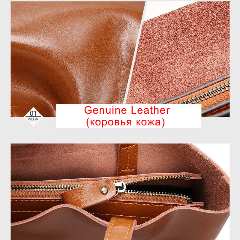 Cow Leather Bag Ladies Genuine - Women Hand Bags For Office recension och pris
