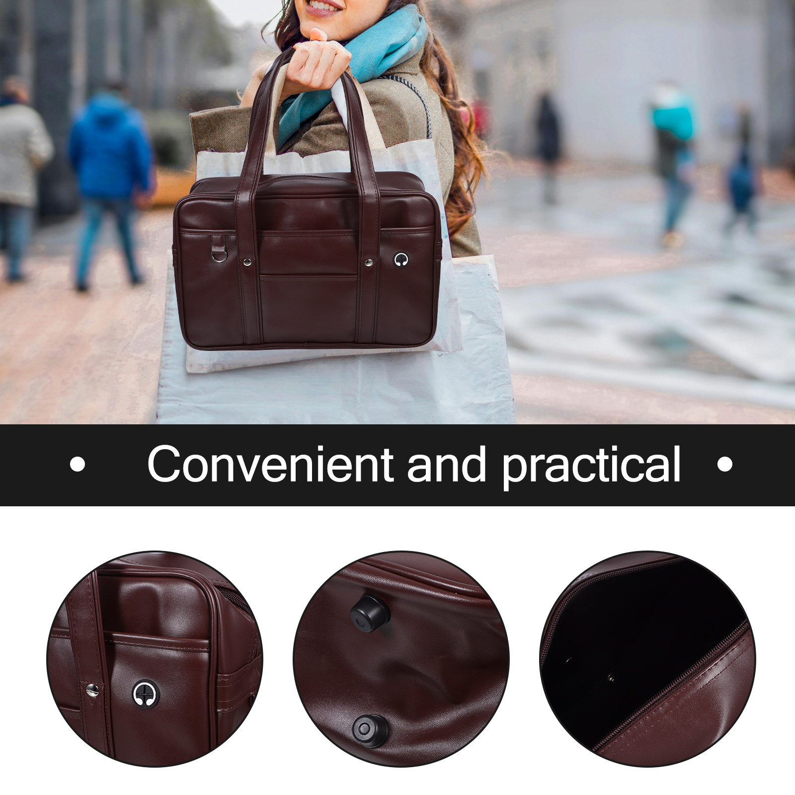 Large Capacity Waterproof PU L - Women Hand Bags For Office recension och pris